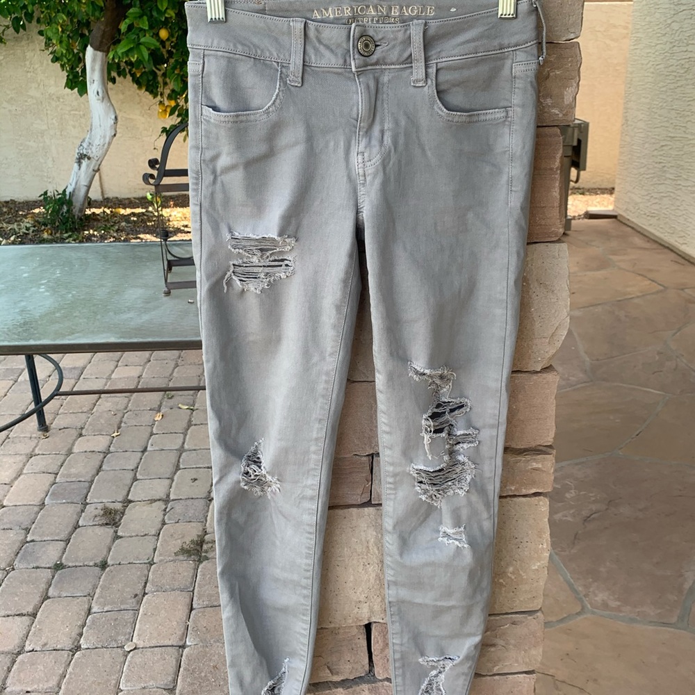 American Eagle grey jeans